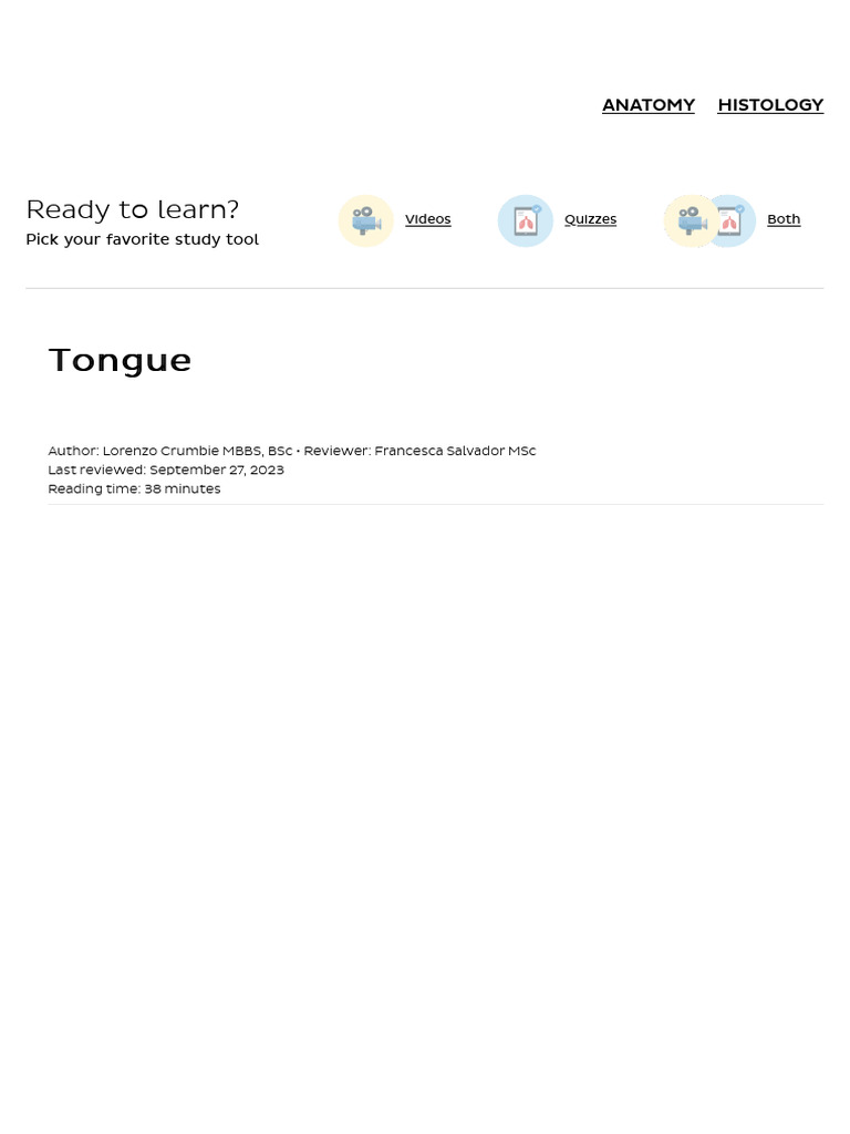 Tongue intelligence overview