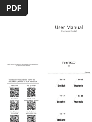 Smart Video Doorbell User Manual | PDF | Computing | Information