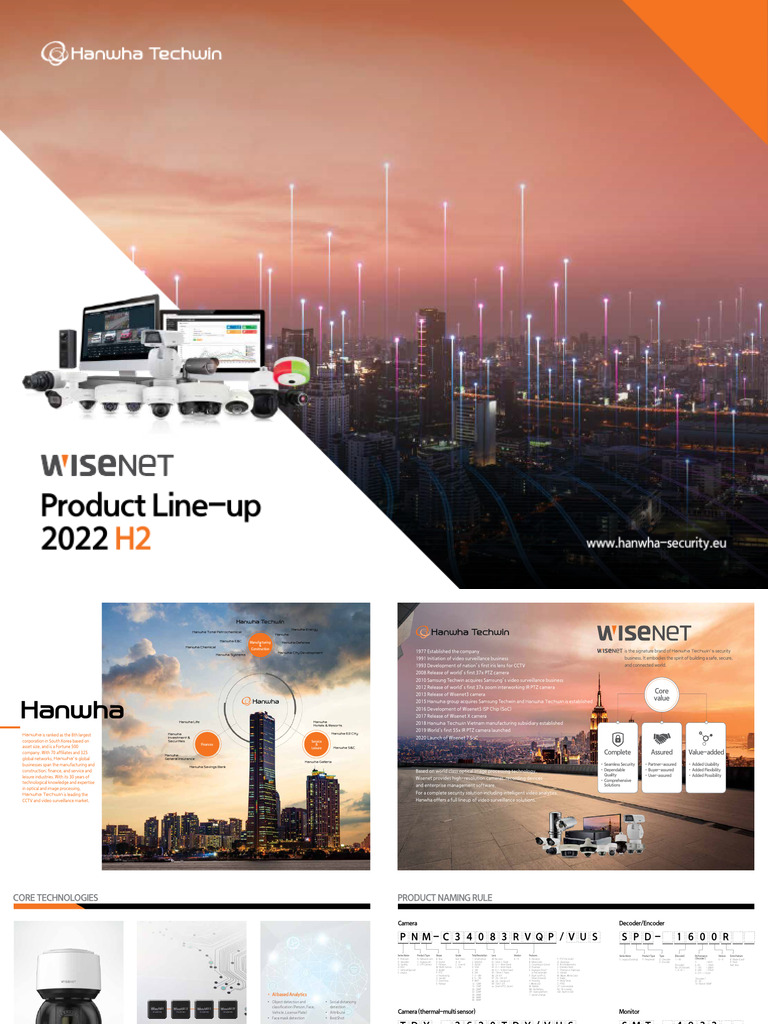 Wisenet-Product-Lineup - Brochure 2022 2H Web | PDF