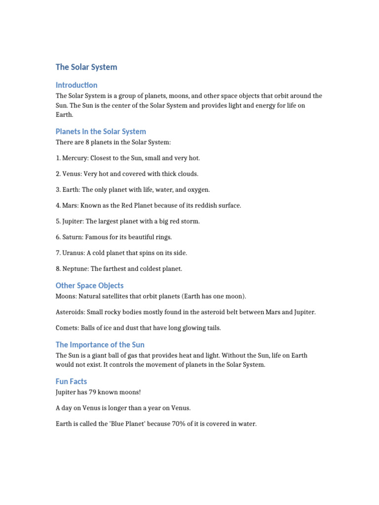 The_Solar_System_Presentation | PDF