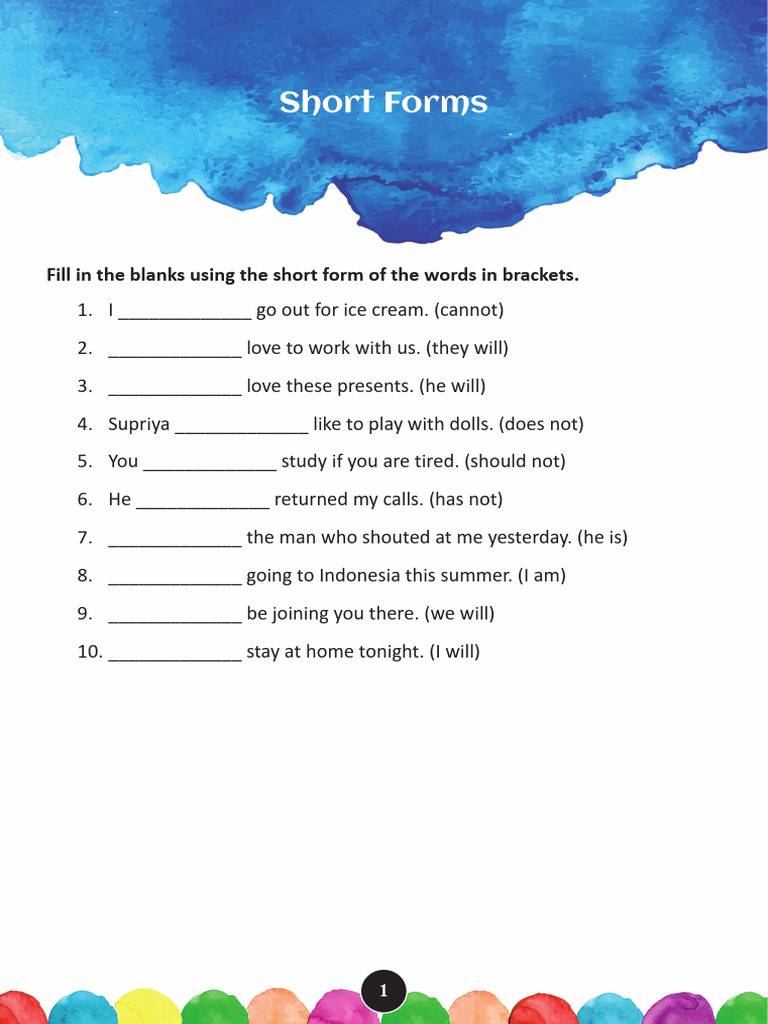 ShortForms | PDF