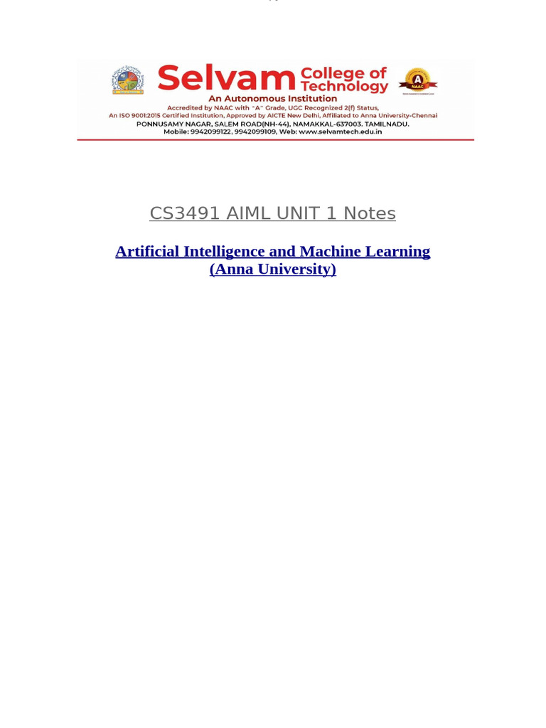 AI and Machine Learning Overview | PDF | Artificial Intelligence ...