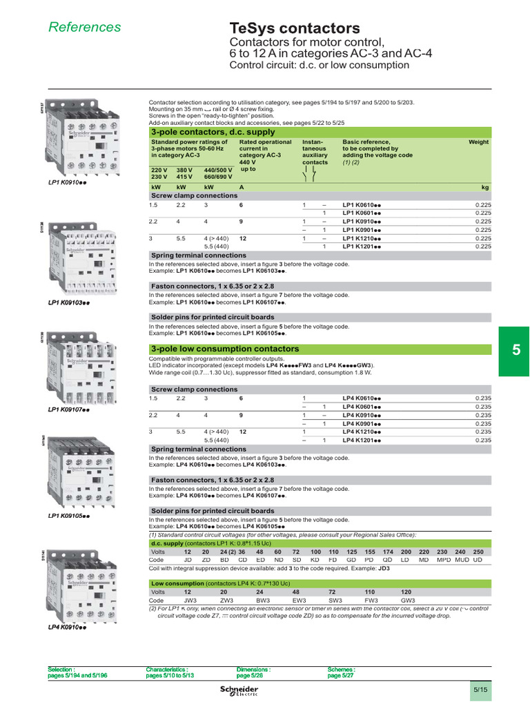 Motor Control Contactors Guide | PDF | Components | Electronic Engineering