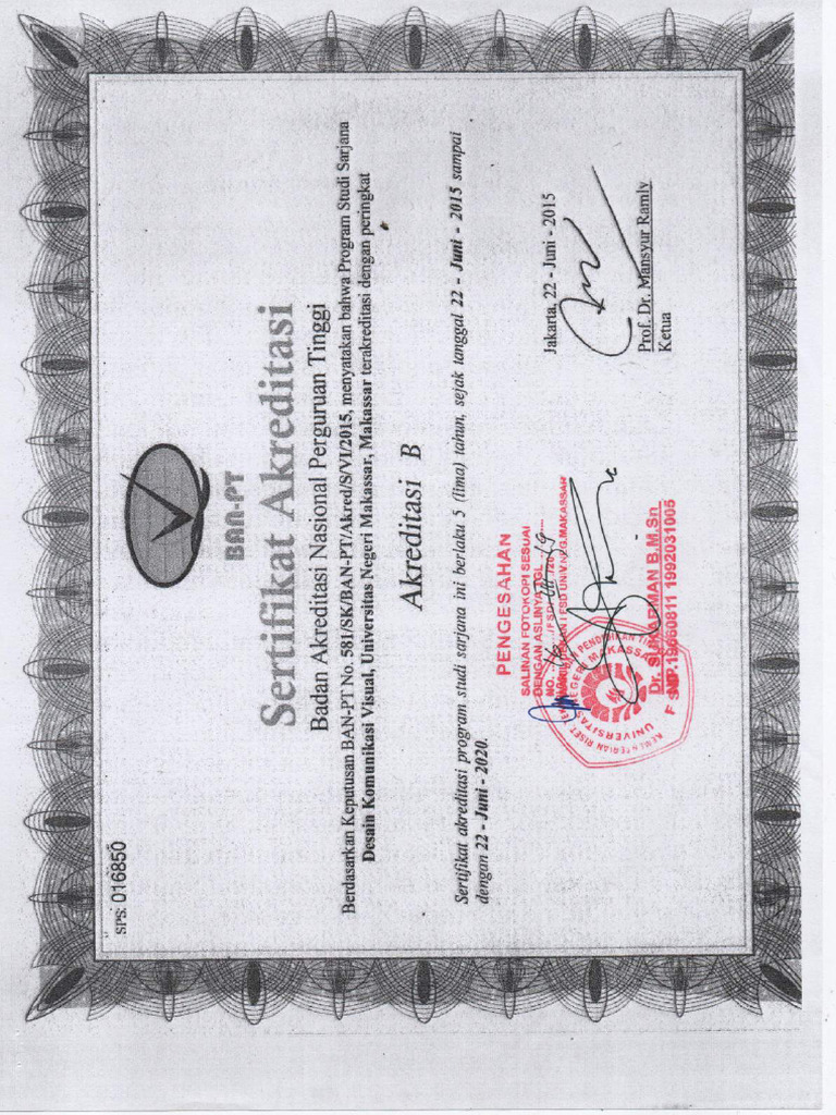 Akreditasi Program Studi DKV UNM | PDF