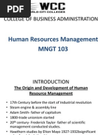 A Human Resource Management