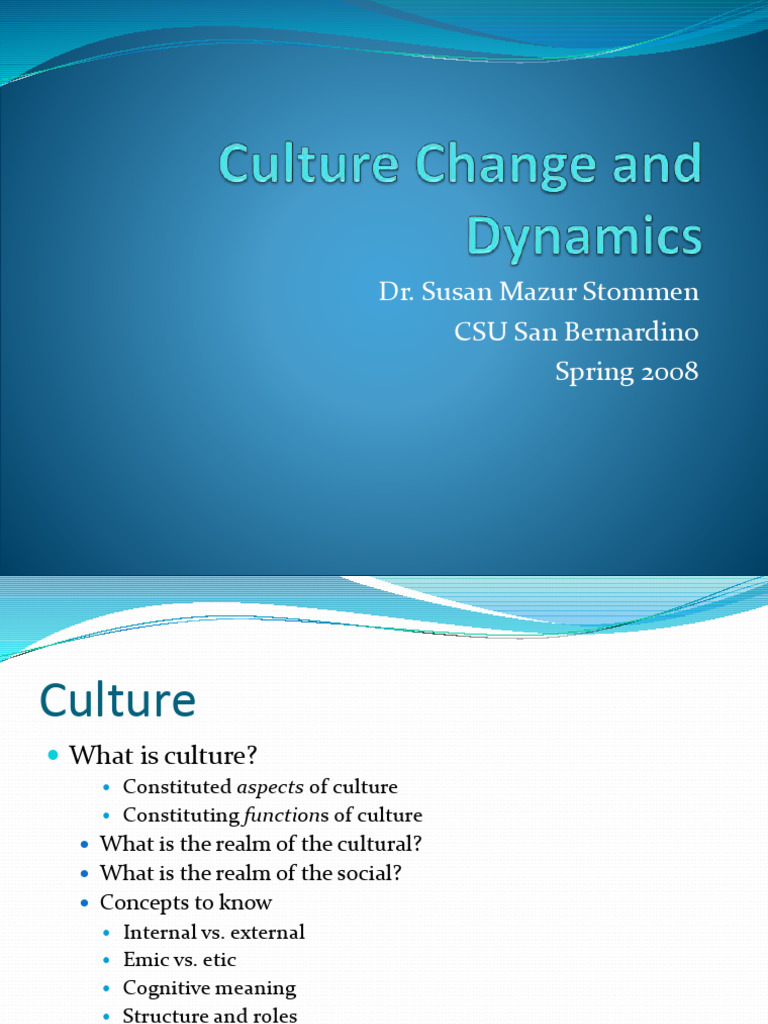 Understanding Culture and Change | PDF | Liberal Arts Education | Human ...