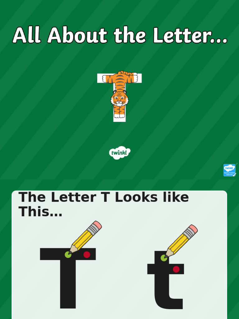 Learning the Letter T for Kids | PDF