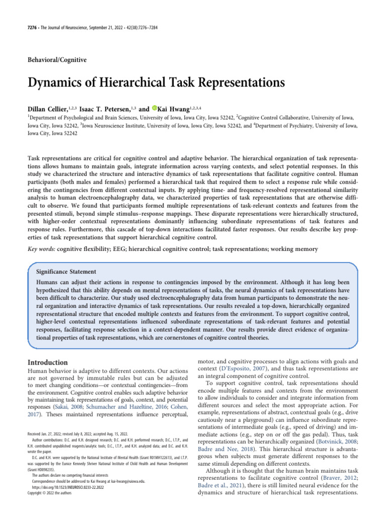Dynamics of Hierarchical Representations | PDF | Akaike Information ...