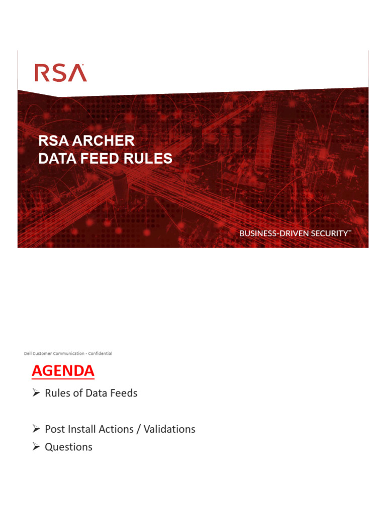 RSA Archer Data Feed Rules Guide | PDF | Proxy Server | Computing