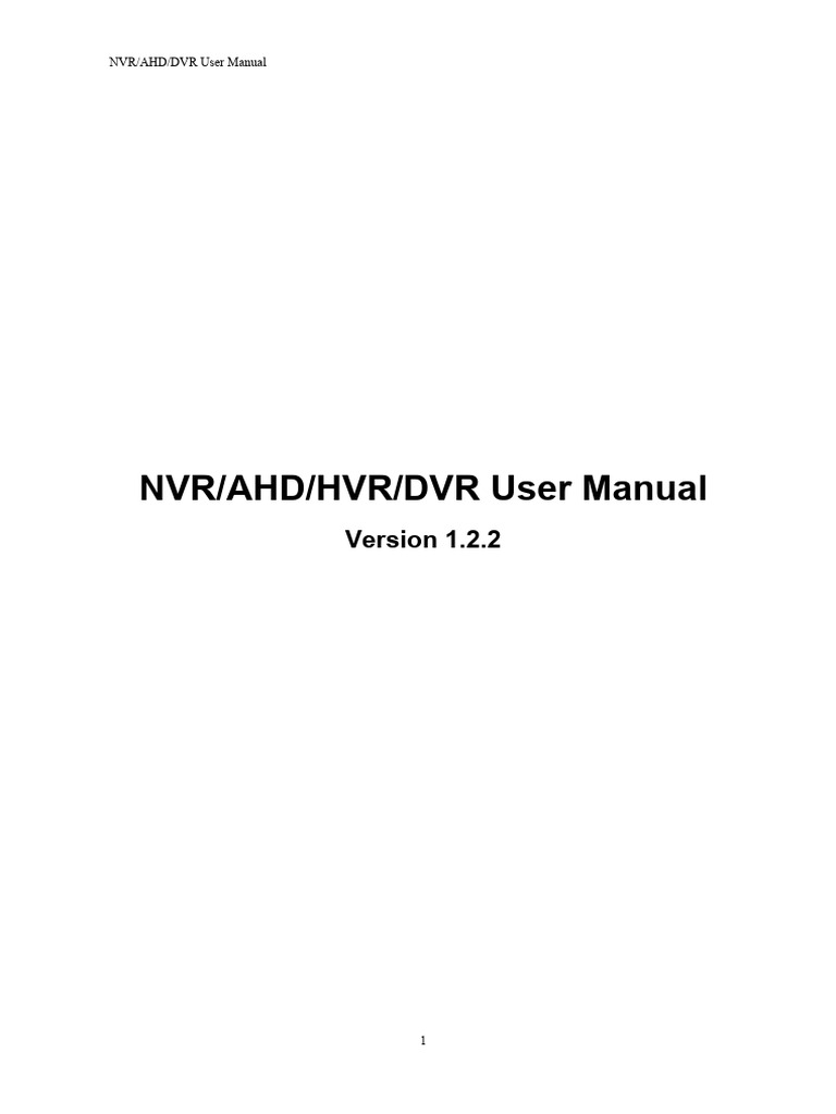 NVR User Manual | PDF | Computer Network | Computer Networking