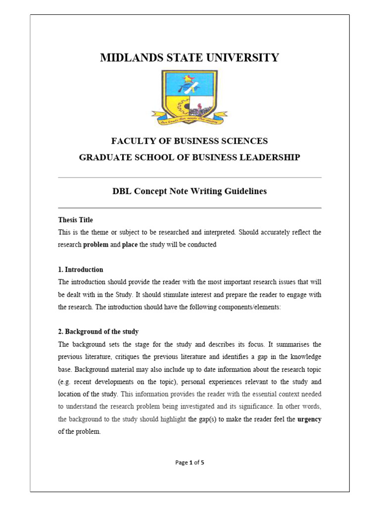 DBL Concept Note Writing Guide | PDF | Hypothesis | Empiricism