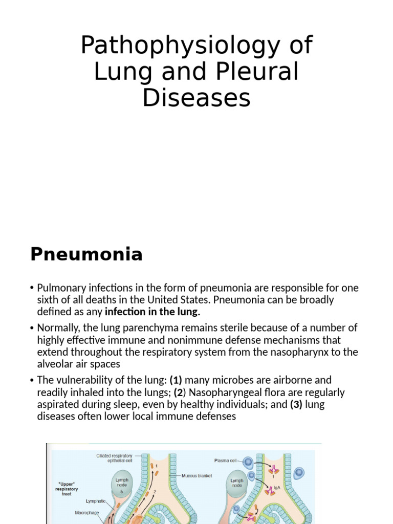 Lung Disease Pathophysiology Overview | PDF | Pneumonia | Carcinoma