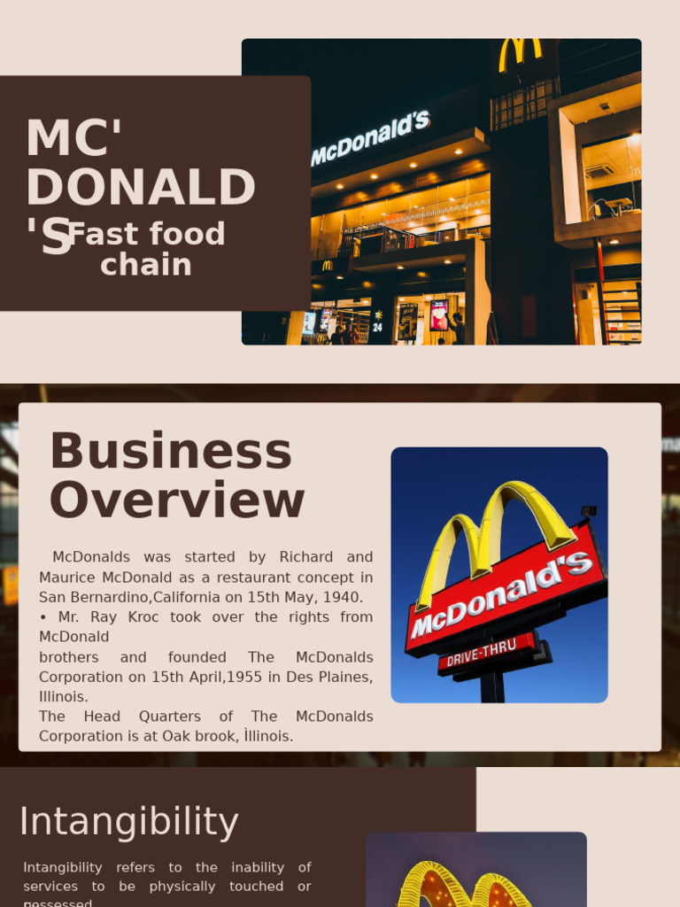 McDonald's Business Overview and Insights | PDF | Mc Donald's | Food ...