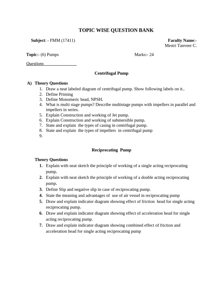 Pumps | PDF