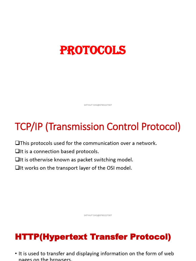 Overview of Key Internet Protocols | PDF | Computer Network | Internet ...