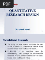 Quantitative Research Design Dr. Azadeh Asgari