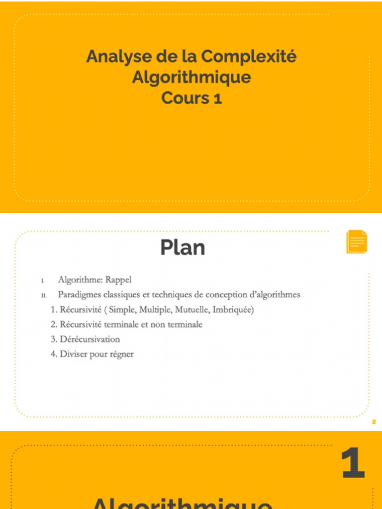 Algorithmes et complexité en programmation | PDF | Informatique ...