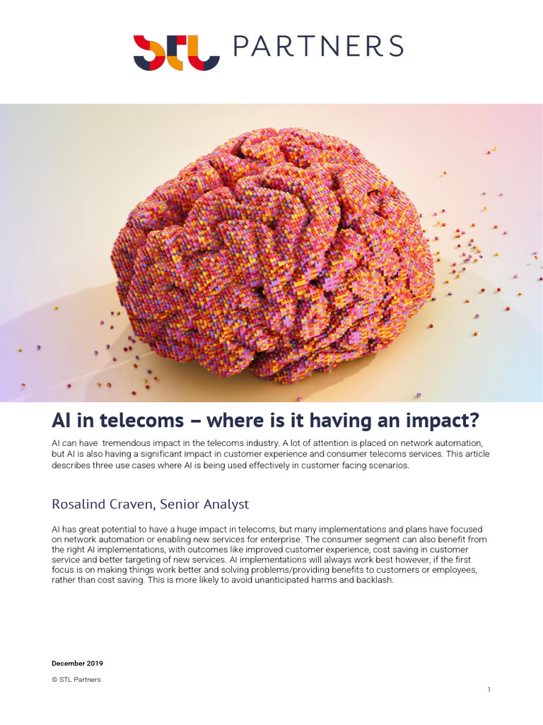 Ai In Telecoms Pdf Artificial Intelligence Intelligence Ai
