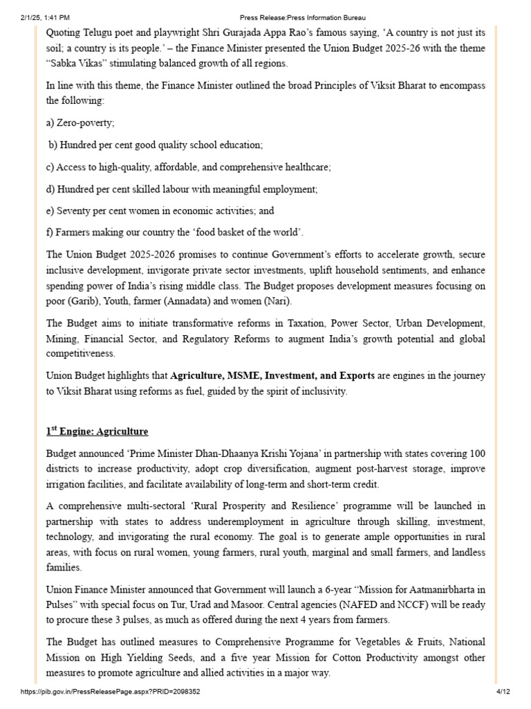 Budget2025 4 Pdf Agriculture Economies
