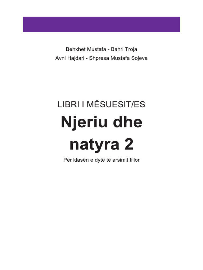 60 - Njeriu Dhe Natyra 2 - Libri I Mesuesit | PDF
