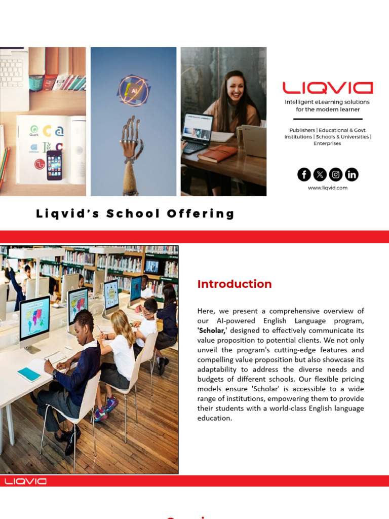 (Revised) Liqvid's School Offerings | PDF | Fluency | Linguistics