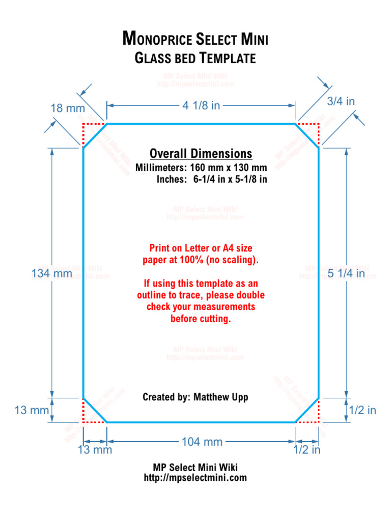 Glass bed template pdf