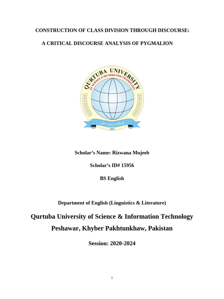 Final Thesis | PDF | Discourse | Analysis