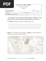 TESTE - GEOGRAFIA - 2 PERIODO
