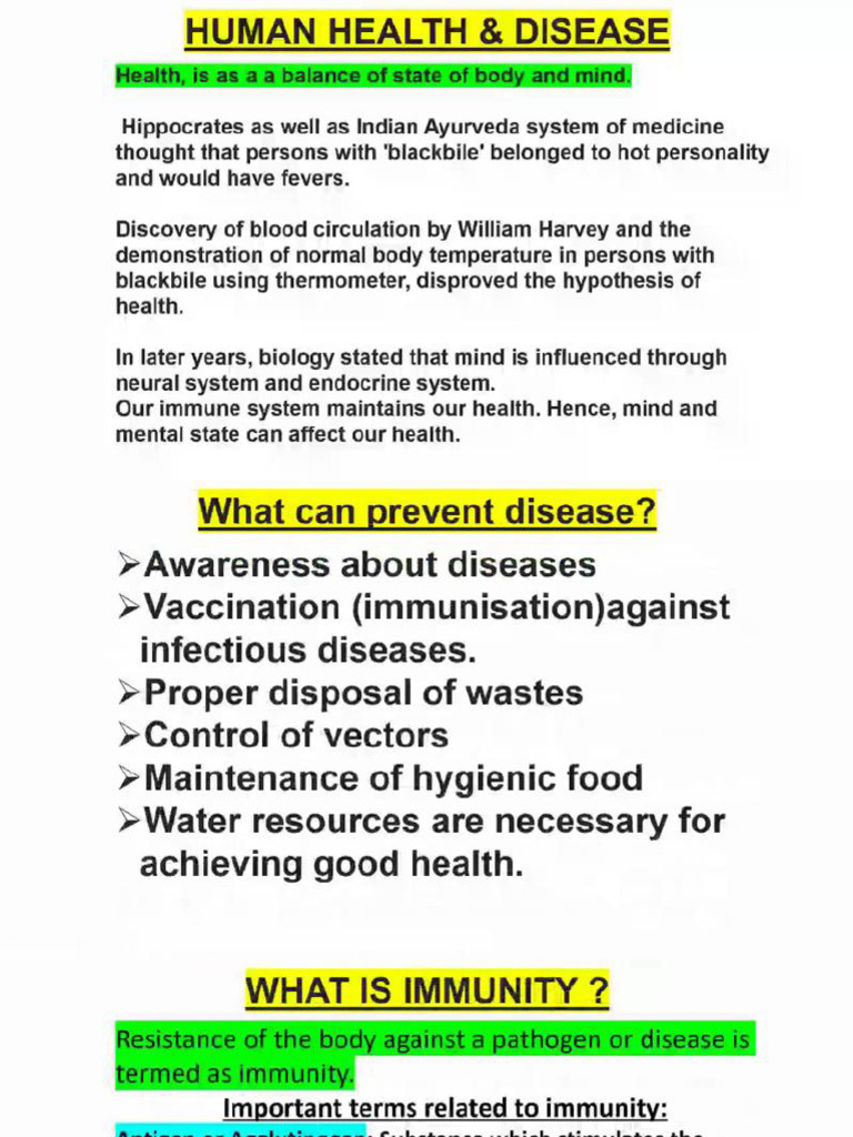 Human Health and Disease | PDF