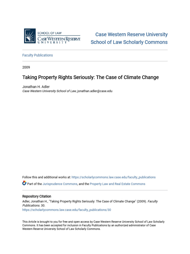 Property Rights and Climate Change Policy | PDF | Climate Change | Ipcc ...