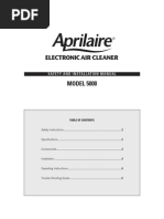 Aprilaire 5000 Installation Manual