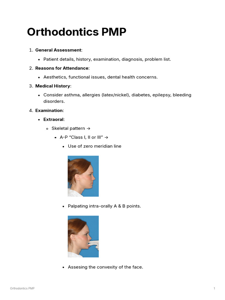 Ortho PMP | PDF | Orthodontics | Dentistry Branches