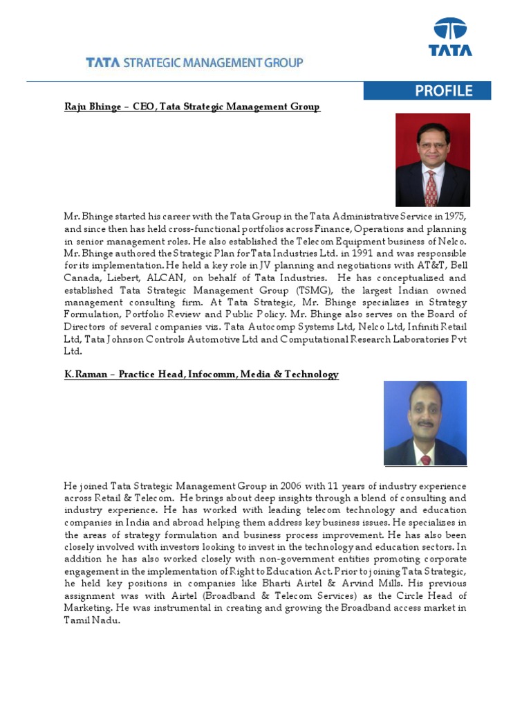 Leadership at Tata Strategic Management | PDF | Strategic Management ...