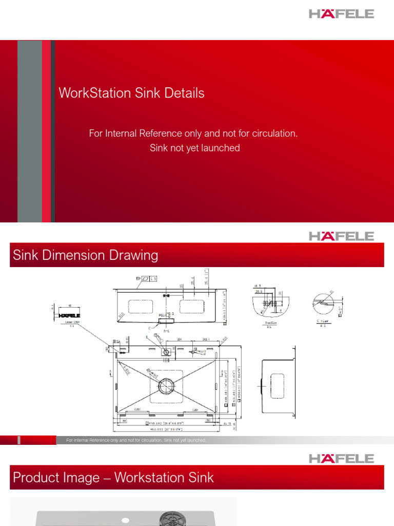 Workstation Sink Specifications & Accessories | PDF