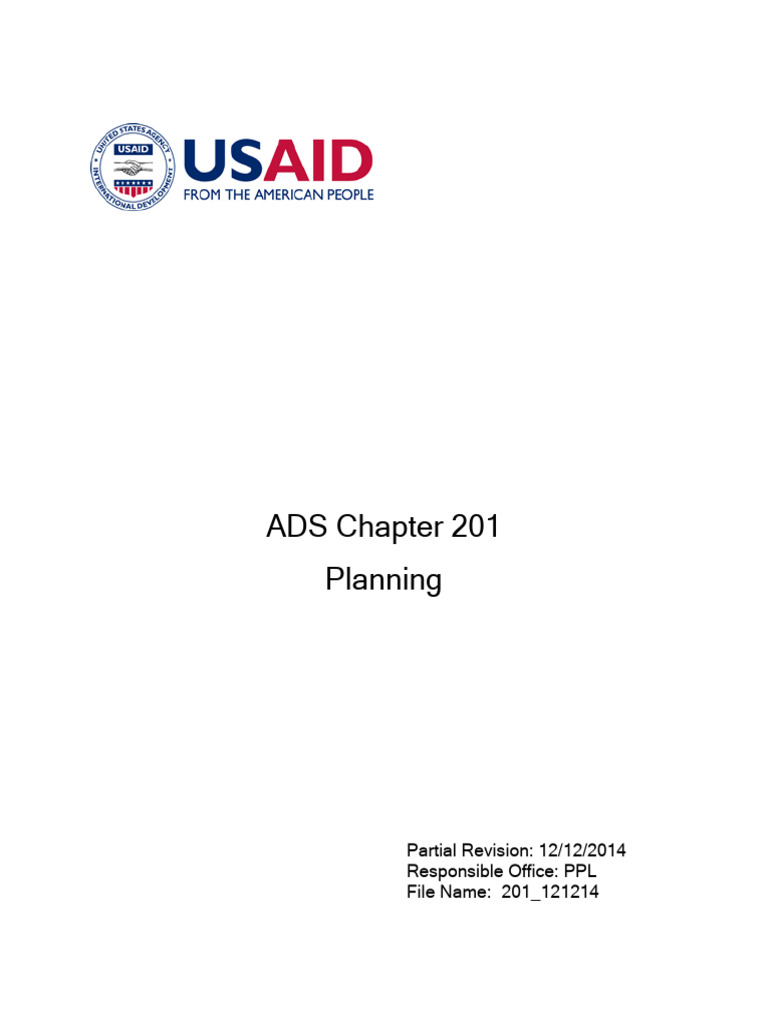 USAID ADS Chapter 201: Planning Guide | PDF | United States Agency For ...