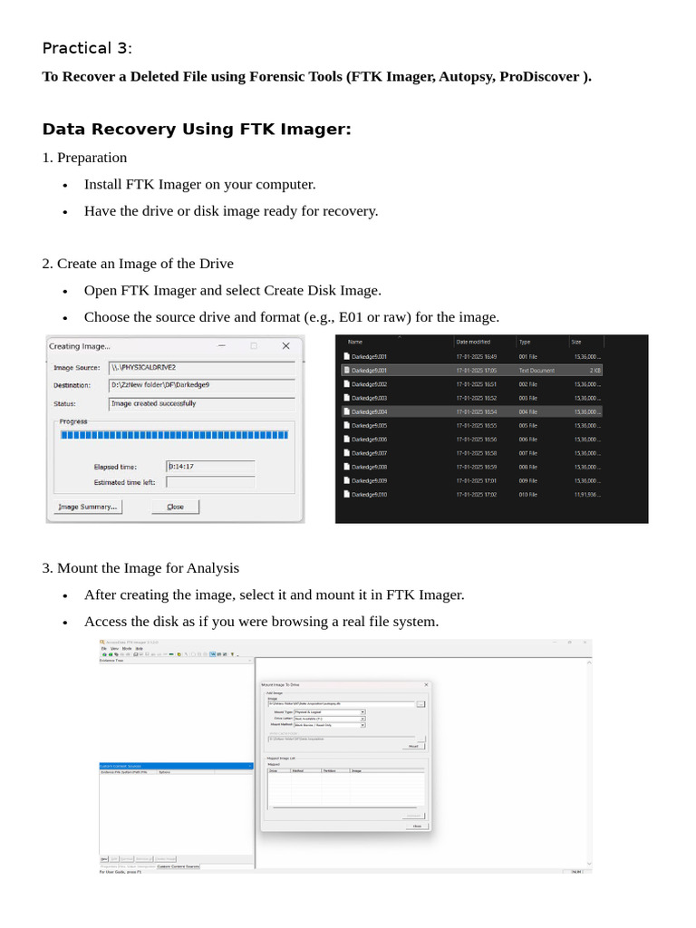 Recovering Deleted Files with Forensic Tools | PDF | Computer File ...