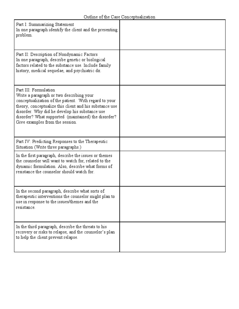 Case Conceptualization PDF