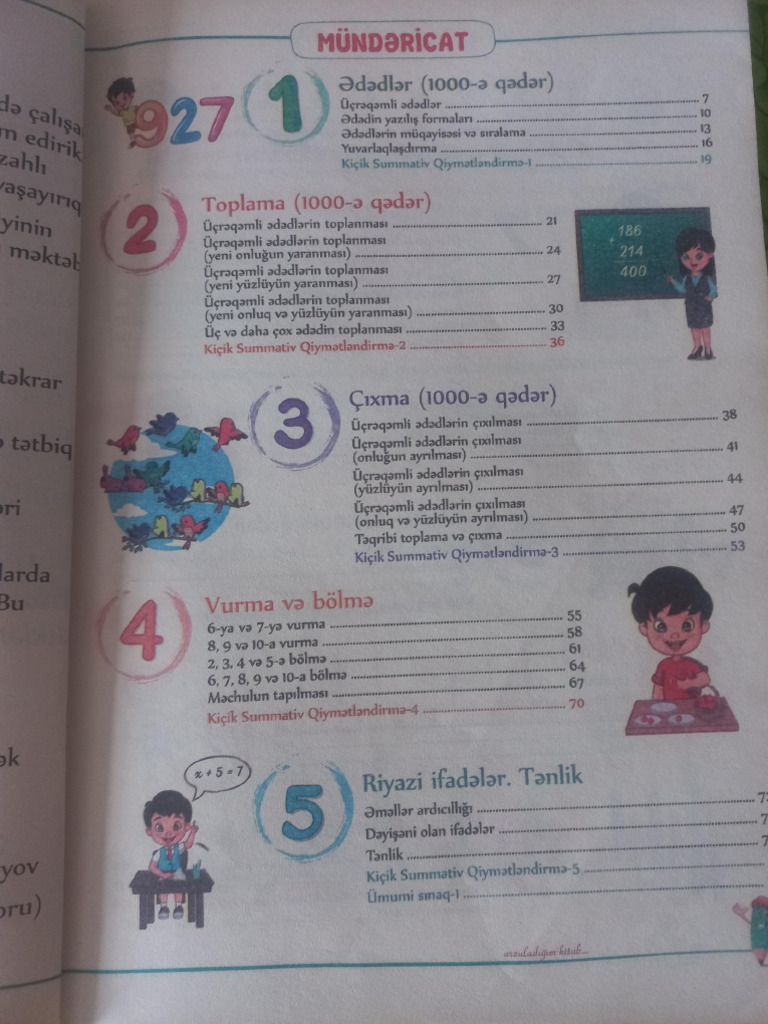 3cгј Sinif Riyaziyyat д Zжџ 1 Pdf