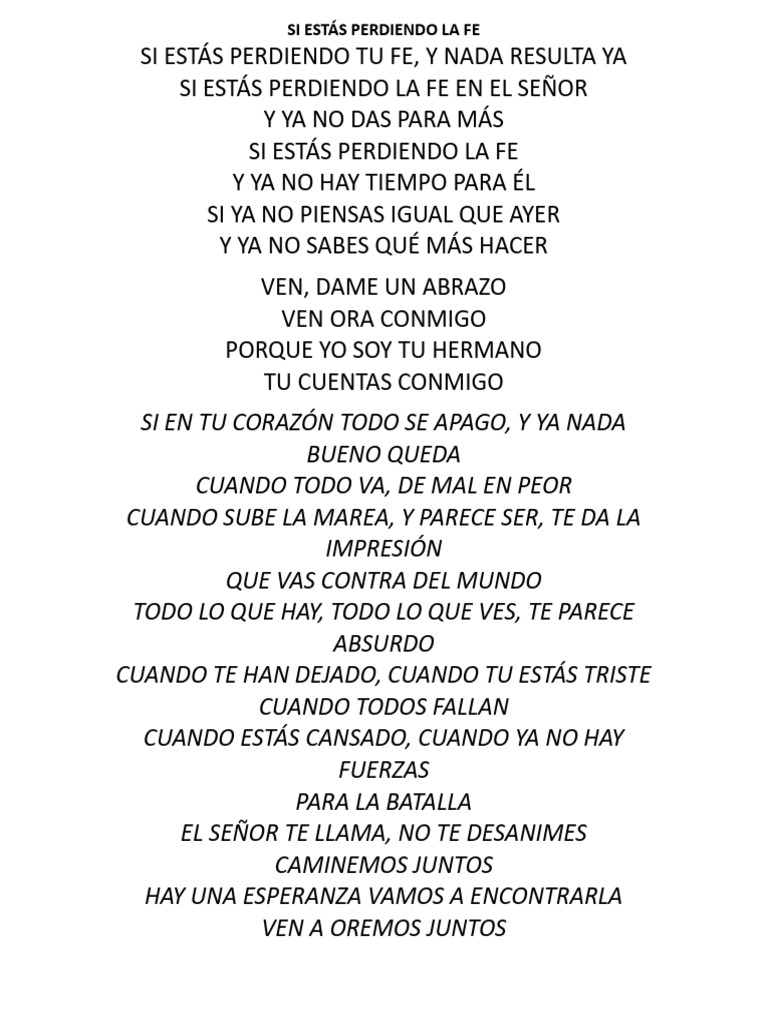 Si Estás Perdiendo La Fe | PDF