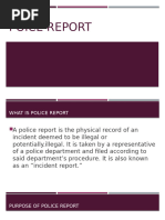 Police Report Template Guide | PDF