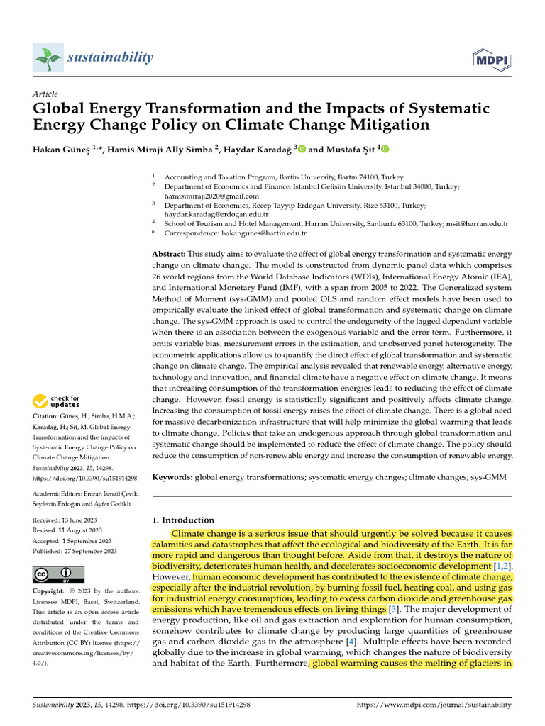 Energy Change Policy | PDF | Climate Change | Climate Change Mitigation