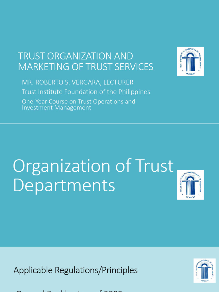 Trust Organization and Marketing Strategies | PDF | Fiduciary | Risk
