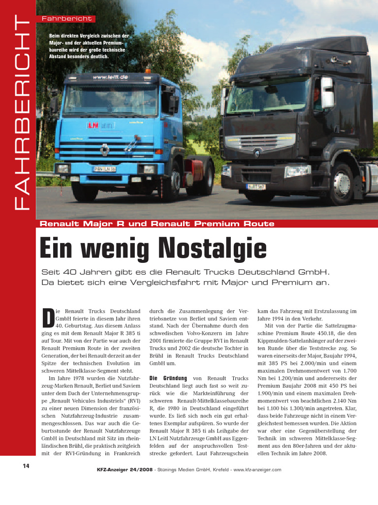 Renault Major R Und Premium Route | PDF
