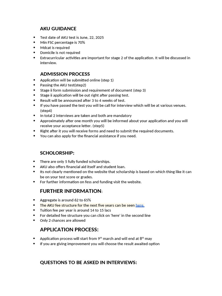 AKU Entry Test Syllabus 2025 Guide | PDF | Chemistry | Physics