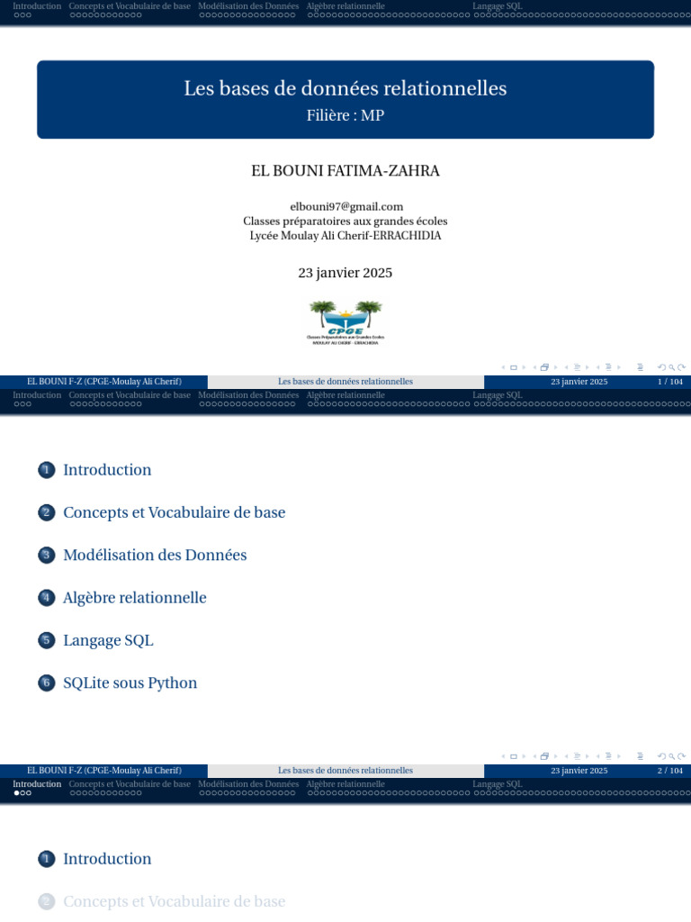 Introduction aux bases de données relationnelles | PDF | Base de ...