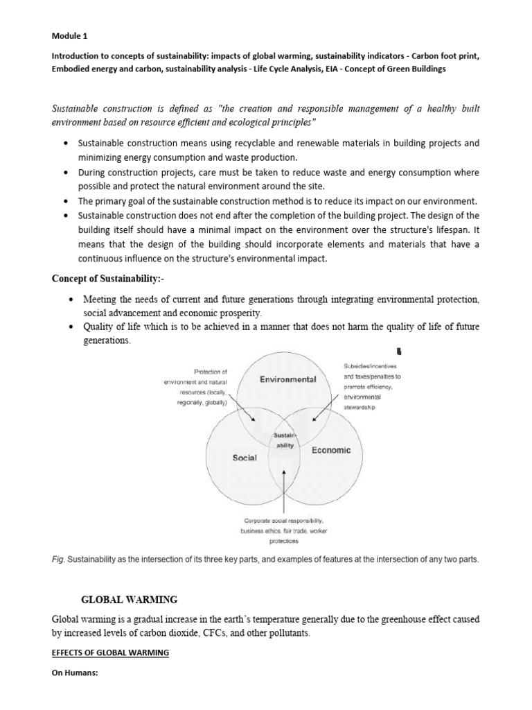 Introduction to Sustainable Construction | PDF | Life Cycle Assessment ...