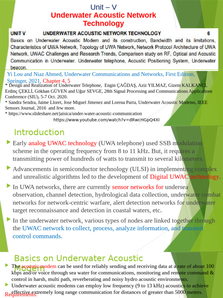 Underwater Acoustic Network Technology | PDF | Computer Network | Routing