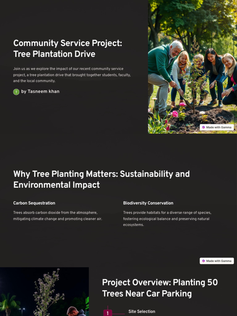 Community Tree Plantation Drive Report | PDF | Trees | Carbon Sequestration