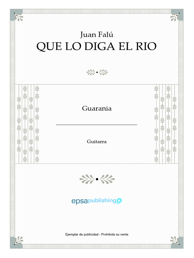 Que lo diga el río - Juan Falú | PDF | Ouverture (échecs) | Échecs