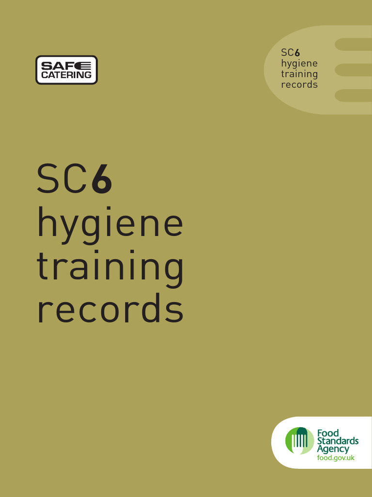 SC6 Hygiene Training Record Template | PDF | Food Safety | Hygiene